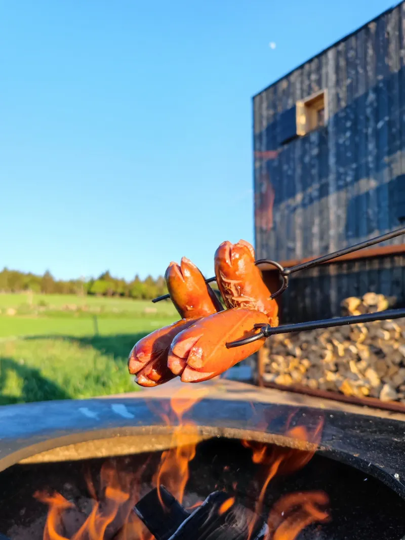 Glamping Na Malém Háji - Opékání buřtů
