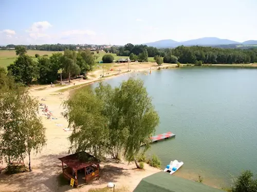 Koupání v lomu Kristýna v Hrádku nad Nisou