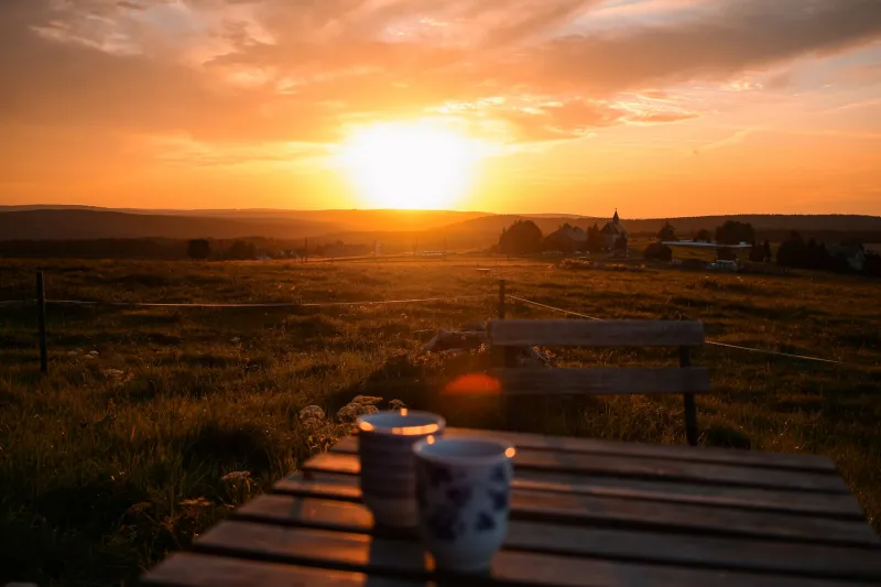 Glamping Na Malém Háji - Západ slunce